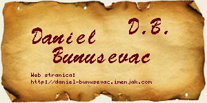 Daniel Bunuševac vizit kartica